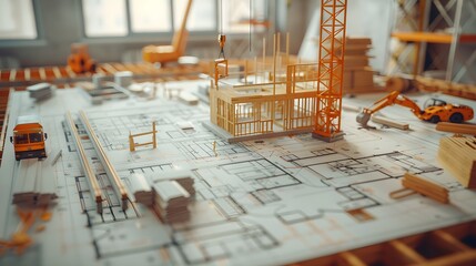  a construction project complying with building codes and regulations, with inspectors reviewing plans and conducting site visits to ensure adherence to safety, accessibility, and structural standards