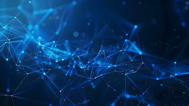 Abstract polygonal background with lines and dots