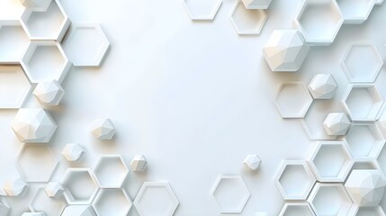 Vector banner design with hexagon pattern
