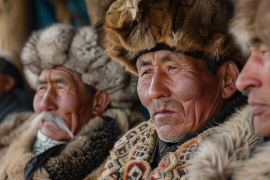 Indigenous People in Traditional Clothing Generative AI