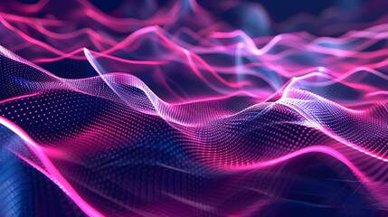 Abstract technology geometric polygonal mesh lines