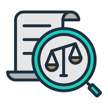 legal document magnifying glass icon clip art preview