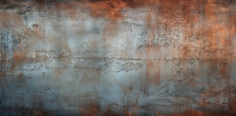 Obraz premium scratched metal texture on a wall, with a ladder and a hammer visible in the foreground