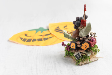 手作りのハロウィン飾り