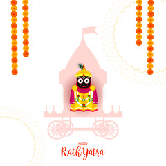 Creative jagannath rath yatra indian festival post design