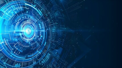 Blue futuristic brochures, flyers, placards layout