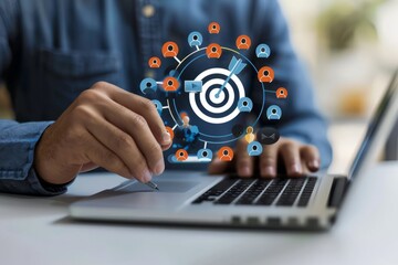 HR, Human resource management concept, recruitment,  leadership and team building.    Recruitment process to work efficiently and achieve sustainable business success.