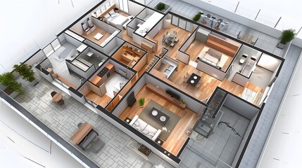  the creation of detailed technical drawings and documentation within CAD software, including floor plans, elevations, sections, and assembly instructions 
