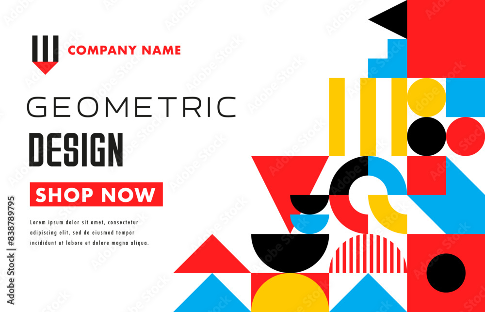 Poster abstract geometric modern business poster, site landing page with creative pattern. vector modern mo