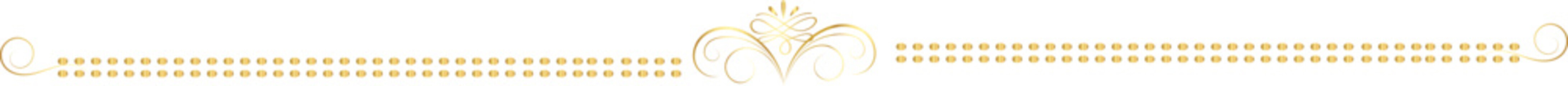 Obraz premium Decorative swirls dividers, old text delimiter, golden calligraphic swirl ornaments, vintage divider 