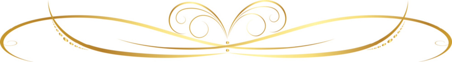 Decorative swirls dividers, old text delimiter, golden calligraphic swirl ornaments, vintage divider	