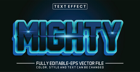 Mighty font Text effect editable