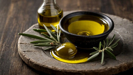 Extra Virgin Olive Oil High-quality oil used for drizzling, dressings, and finishing dishes