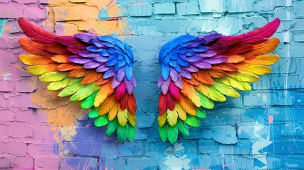 LGBTQIA wings activities with colorful wings
