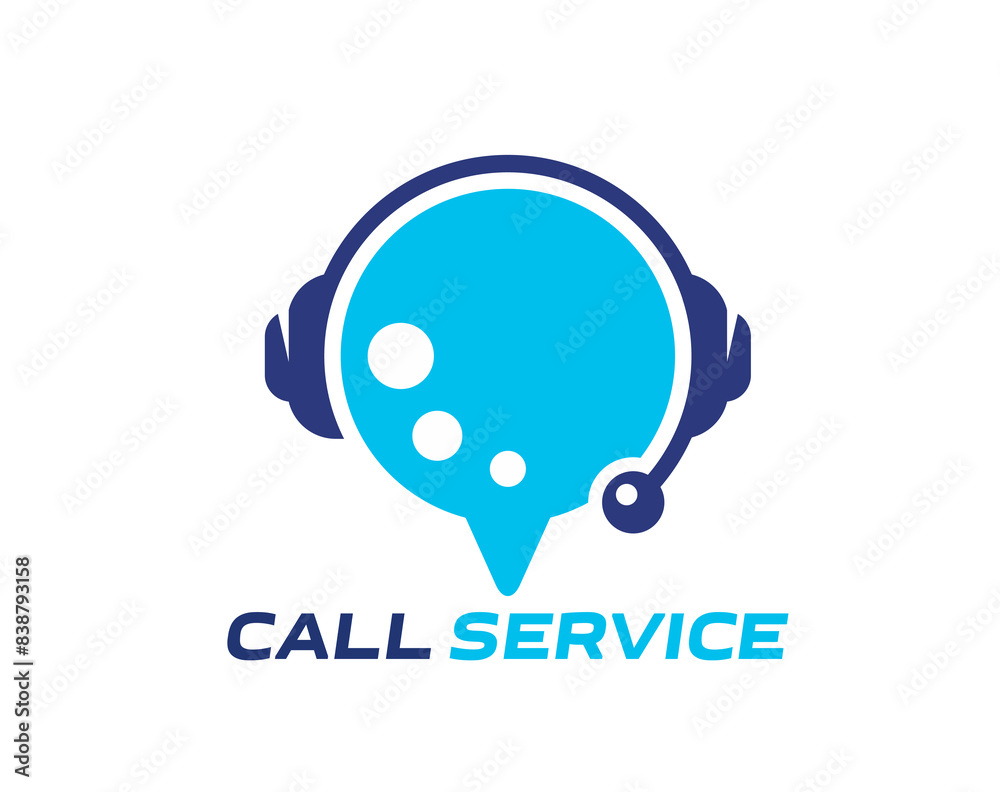 Aufkleber call center icon of customer support service. hotline help phone or customer support call service ve