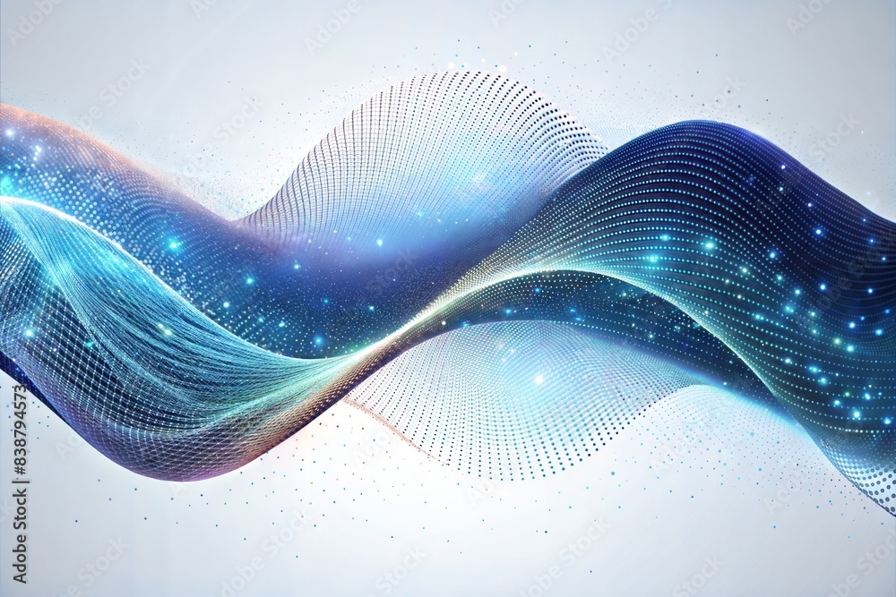Canvas Prints abstract background with blue and white waves.vector illustration