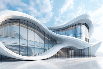 Concrete outdoor square building,Empty architectural background.
