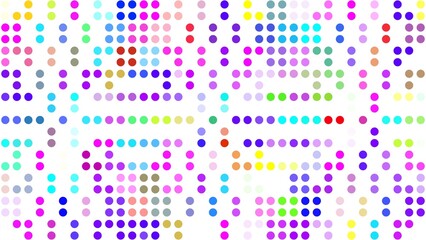 Light Multicolor, Rainbow vector red banner with set of circles, dots. Donuts Background. Creative Design Template. Technological halftone illustration.