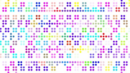 Light Multicolor, Rainbow vector red banner with set of circles, dots. Donuts Background. Creative Design Template. Technological halftone illustration.