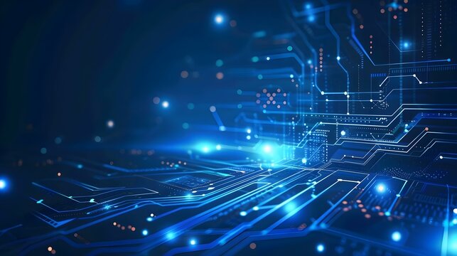 Abstract vector blue technology concept background