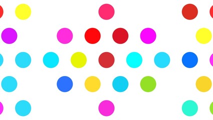 Light Multicolor, Rainbow vector red banner with set of circles, dots. Donuts Background. Creative Design Template. Technological halftone illustration.