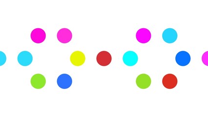Light Multicolor, Rainbow vector red banner with set of circles, dots. Donuts Background. Creative Design Template. Technological halftone illustration.