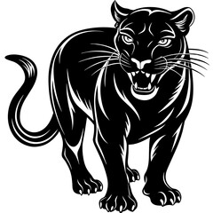 panther--outline--black---white-with-precision