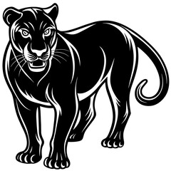 panther--outline--black---white-with-precision