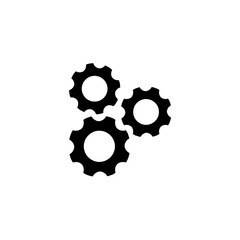 Gear icon template color editable. Gear symbol vector sign isolated on white background.