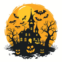 Helloween vector illustration for t-shirt	
