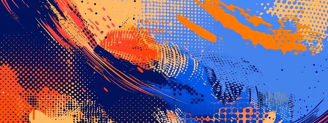 abstract background with blue orange yellow color