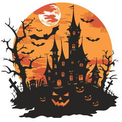 Helloween vector illustration for t-shirt	
