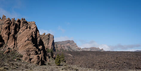 Rocky mountains scattered across a rocky mountain range