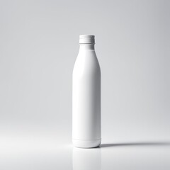 white bottle mockup isolated white background