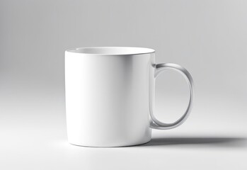 Fototapeta premium white glass mug mockup on white background