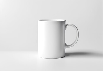Fototapeta premium white glass mug mockup on white background