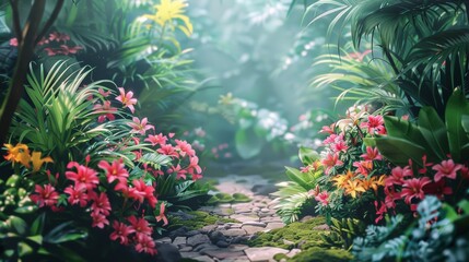 Tropical Garden Background