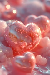 Obraz premium Pink heart