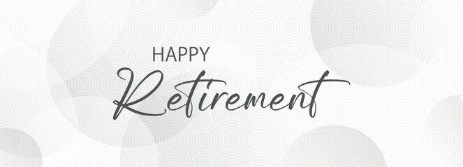 happy retirement card on white background	