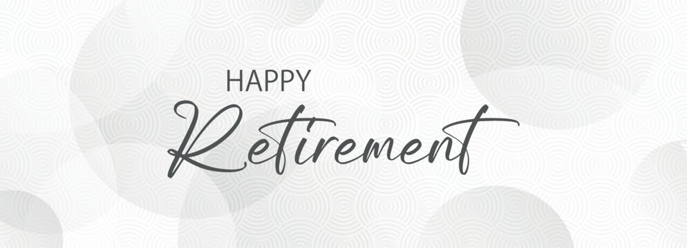 happy retirement card on white background	