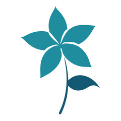 A Flower vector art illustration, flower icon silhouette, white background