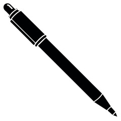 a stylish pen on an isolated white background