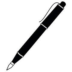 a stylish pen on an isolated white background