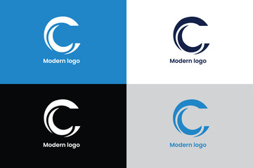 letter C 3d logo, letter C corporate company logo, logomark