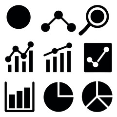 Analysis icon set vector art illustration, a set of analysis icon pack
