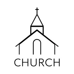 church logo vector art illustration