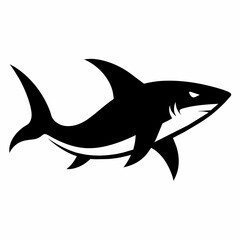          Blacktip shark runs icon vector illustration.
