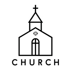 church logo vector art illustration