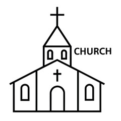 church logo vector art illustration