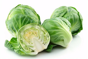 Fototapeta premium This Gemmifera cultivar of Brassica oleracea, also known as Brussels sprouts, is a versatile vegetable that can be easily prepared and incorporated into various dishes.